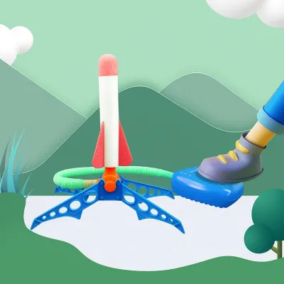 Air Pump Foam Rocket Launcher Toy 🚀✨